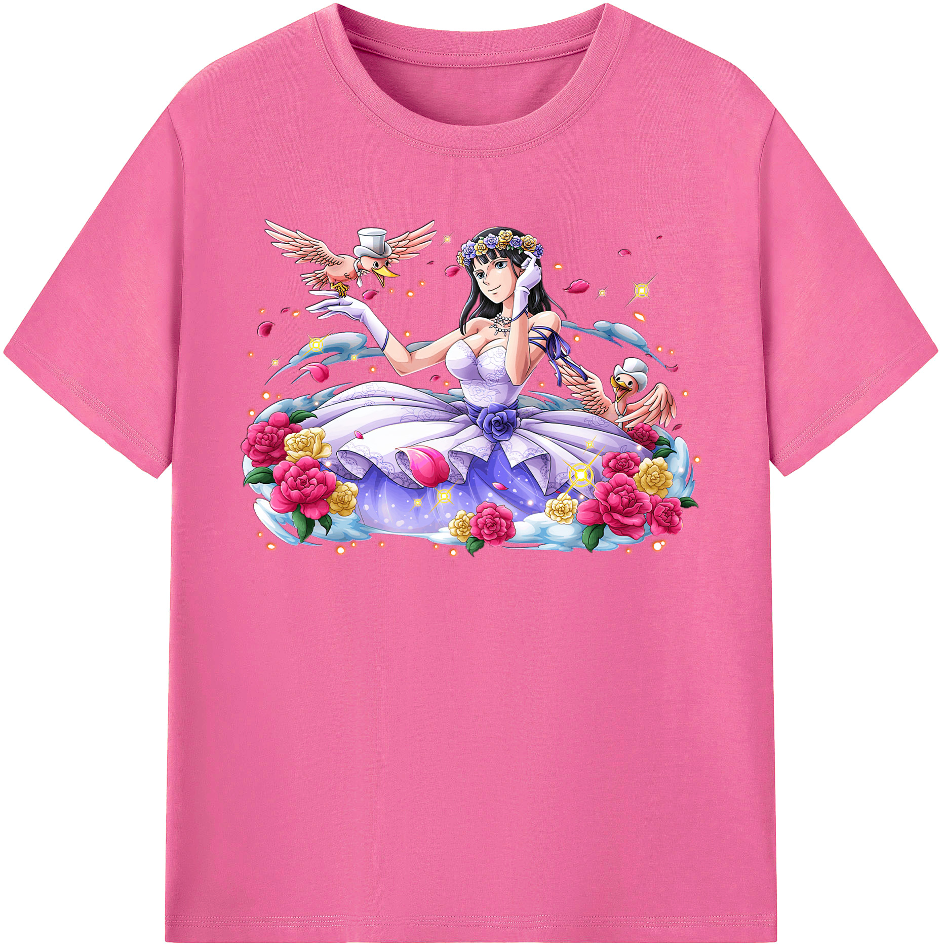 ワンピース ニコ・ロビン ONE PIECE Nico Robin レディースカジュアルプリントTシャツ（綿100％）